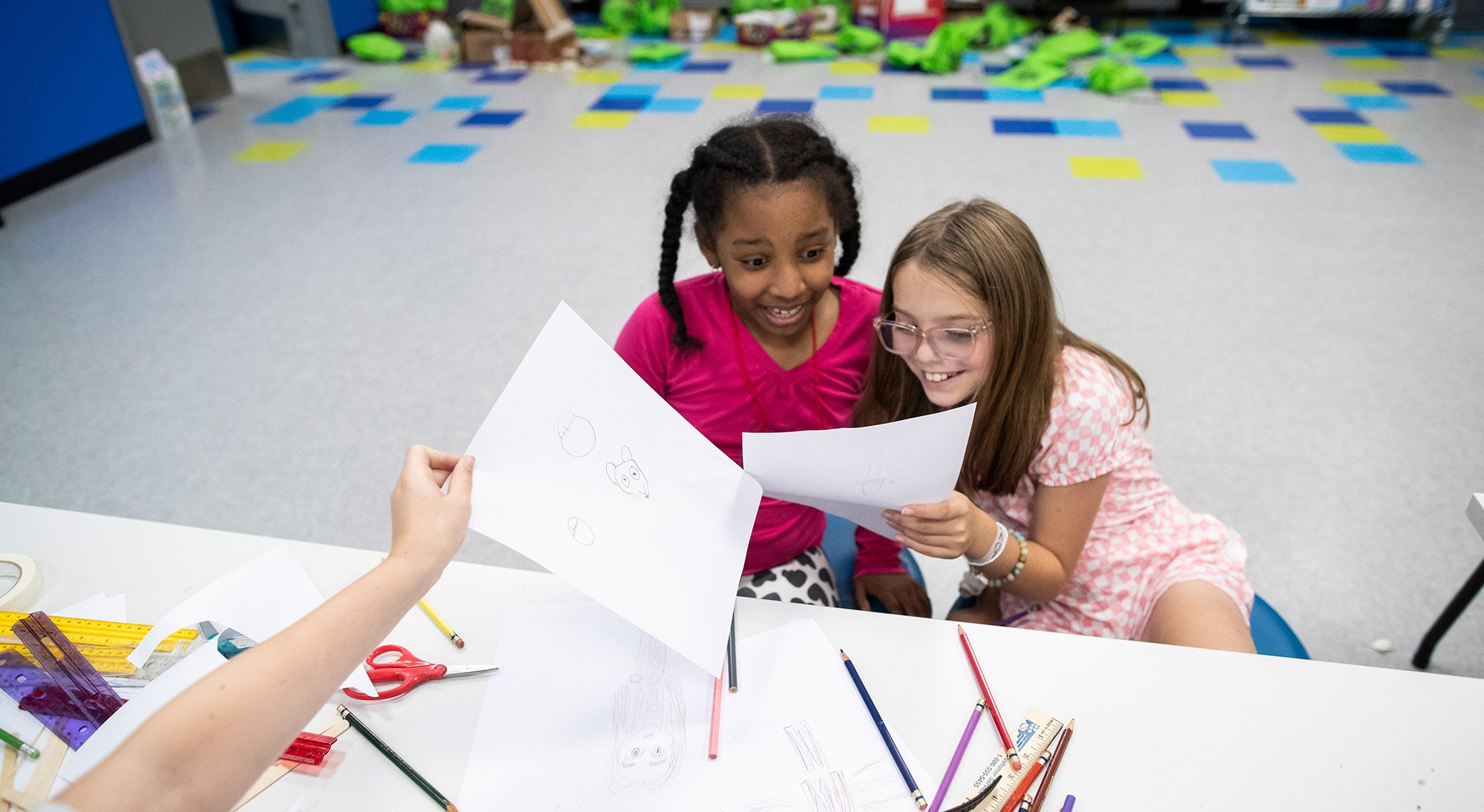 girls in the science center